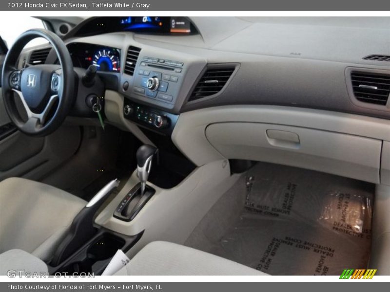 Taffeta White / Gray 2012 Honda Civic EX Sedan