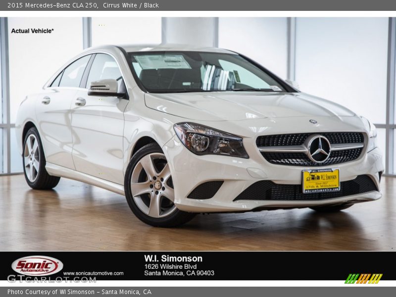 Cirrus White / Black 2015 Mercedes-Benz CLA 250