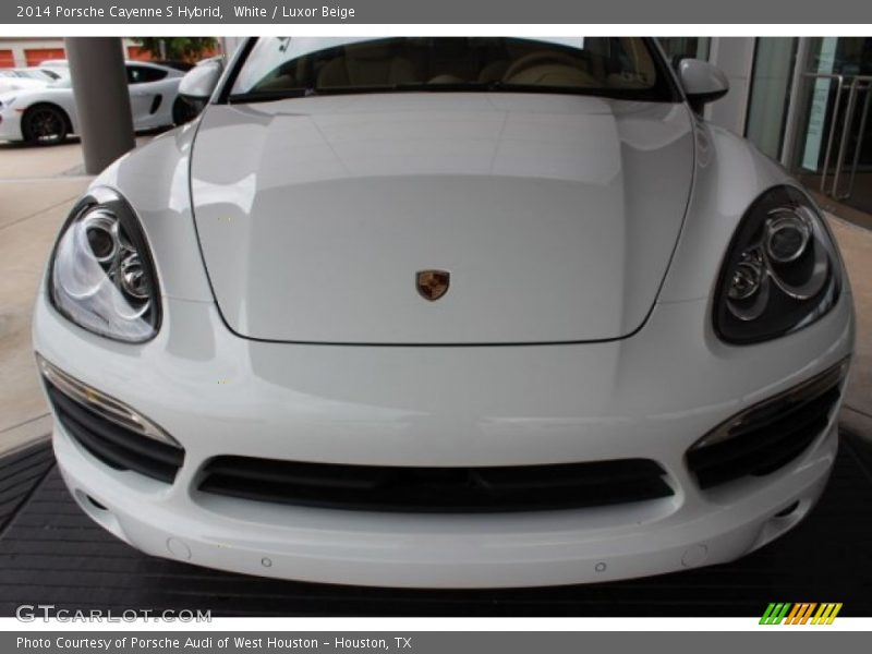 White / Luxor Beige 2014 Porsche Cayenne S Hybrid