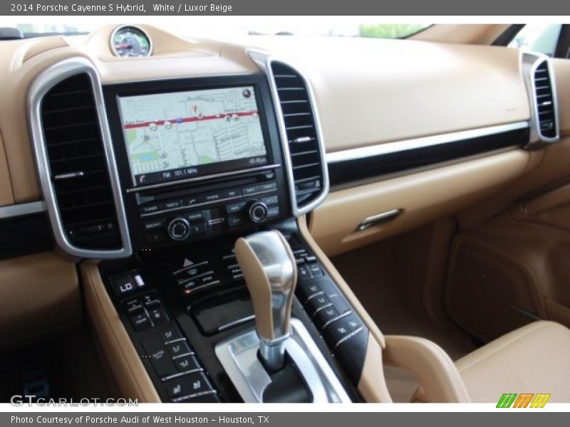 White / Luxor Beige 2014 Porsche Cayenne S Hybrid