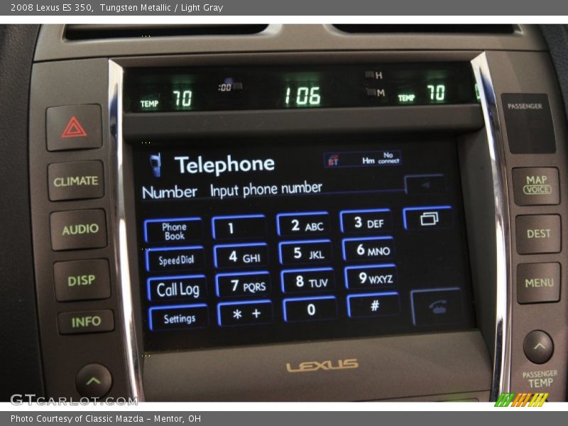 Tungsten Metallic / Light Gray 2008 Lexus ES 350