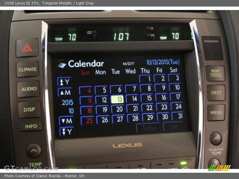 Tungsten Metallic / Light Gray 2008 Lexus ES 350