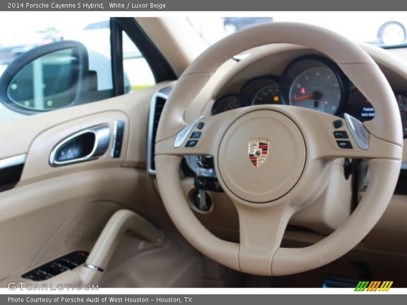 White / Luxor Beige 2014 Porsche Cayenne S Hybrid
