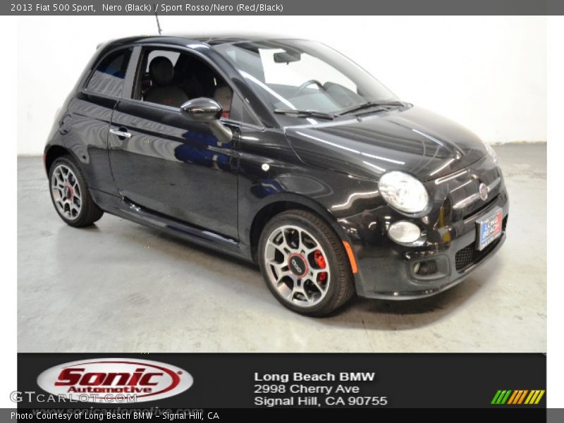 Nero (Black) / Sport Rosso/Nero (Red/Black) 2013 Fiat 500 Sport