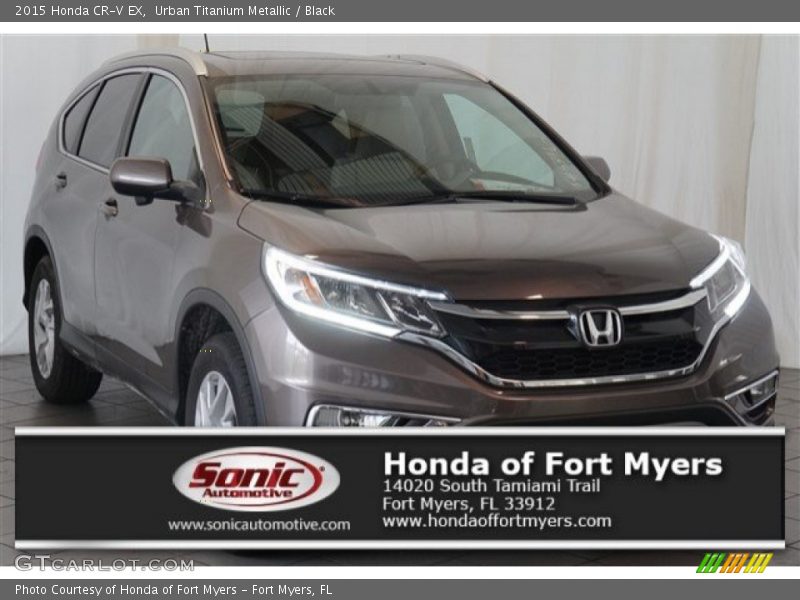 Urban Titanium Metallic / Black 2015 Honda CR-V EX