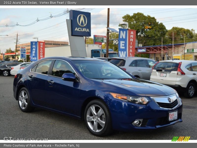 Vortex Blue Pearl / Ebony 2012 Acura TSX Sedan