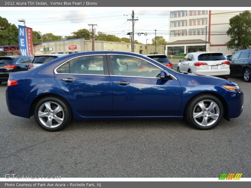Vortex Blue Pearl / Ebony 2012 Acura TSX Sedan
