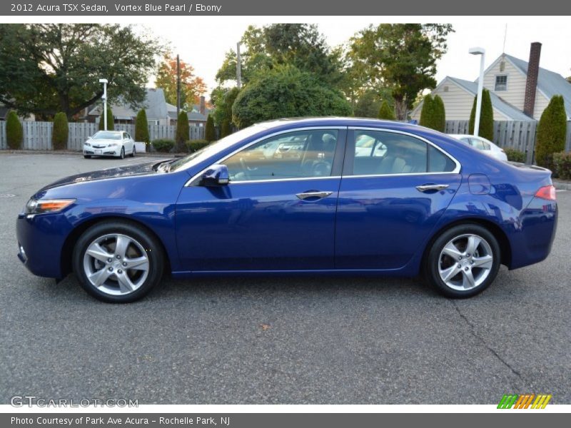 Vortex Blue Pearl / Ebony 2012 Acura TSX Sedan