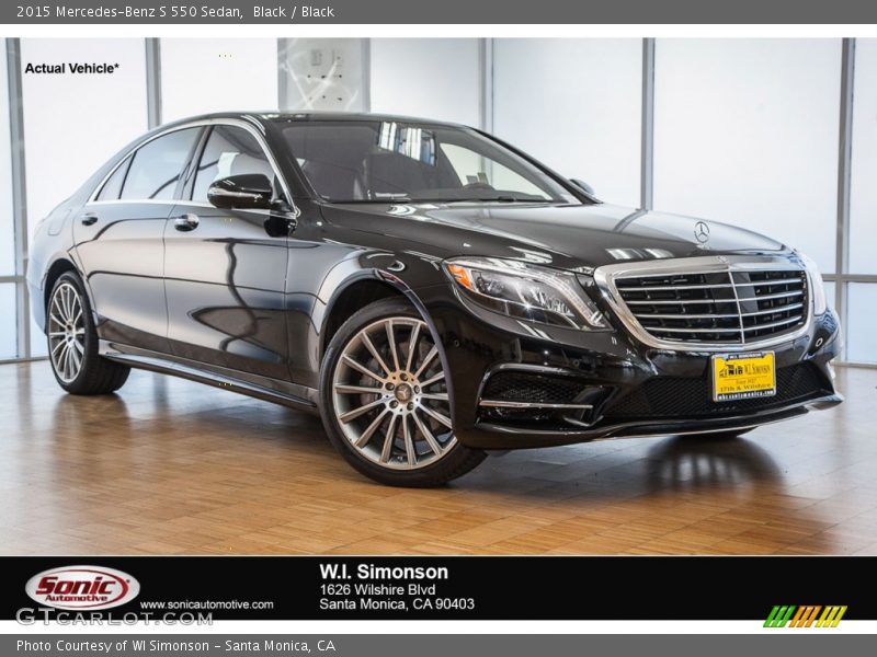 Black / Black 2015 Mercedes-Benz S 550 Sedan