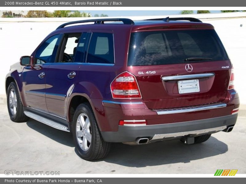 Barolo Red Metallic / Black 2008 Mercedes-Benz GL 450 4Matic