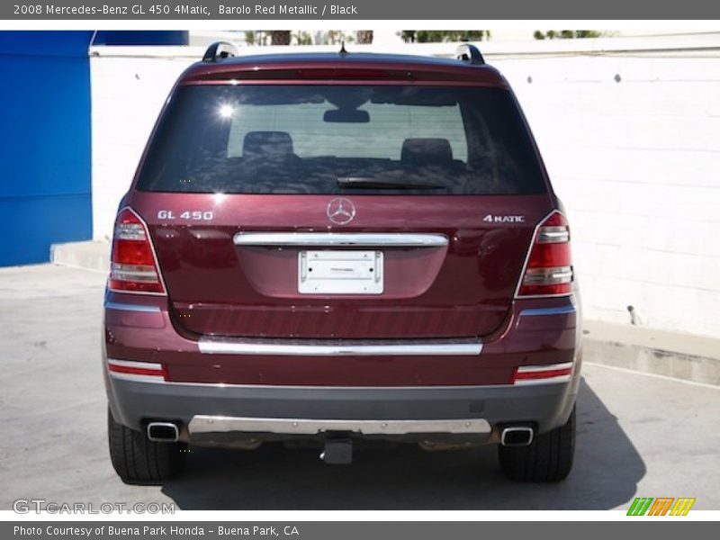 Barolo Red Metallic / Black 2008 Mercedes-Benz GL 450 4Matic