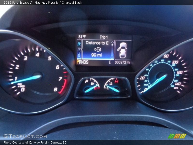 Magnetic Metallic / Charcoal Black 2016 Ford Escape S
