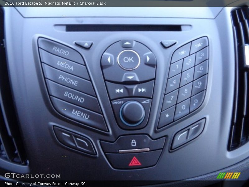 Magnetic Metallic / Charcoal Black 2016 Ford Escape S