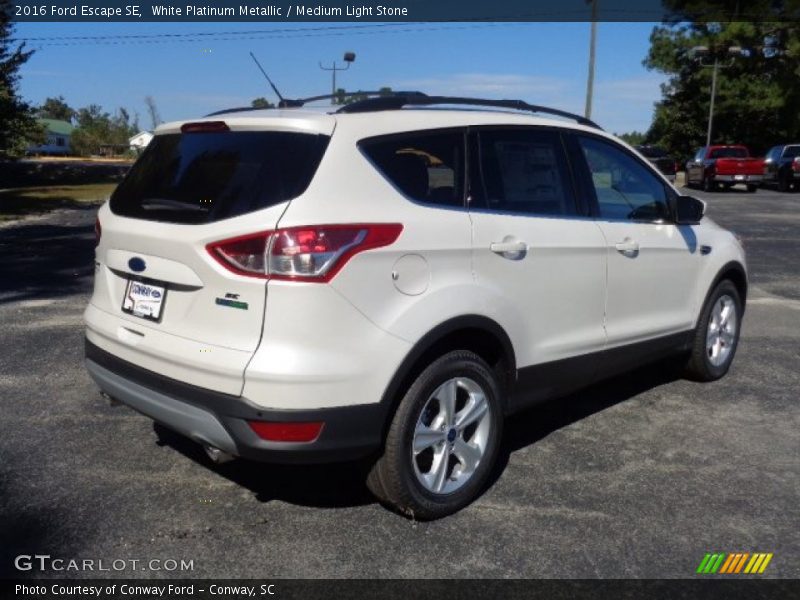 White Platinum Metallic / Medium Light Stone 2016 Ford Escape SE