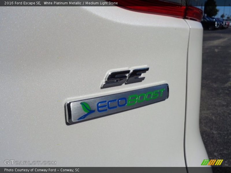 White Platinum Metallic / Medium Light Stone 2016 Ford Escape SE