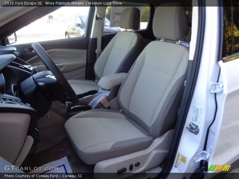 White Platinum Metallic / Medium Light Stone 2016 Ford Escape SE