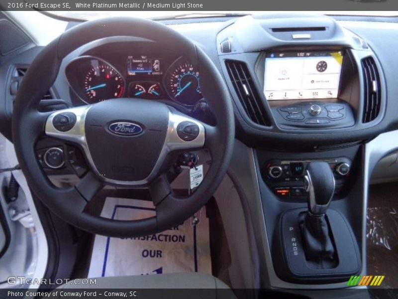 White Platinum Metallic / Medium Light Stone 2016 Ford Escape SE