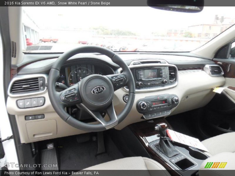 Stone Beige Interior - 2016 Sorento EX V6 AWD 