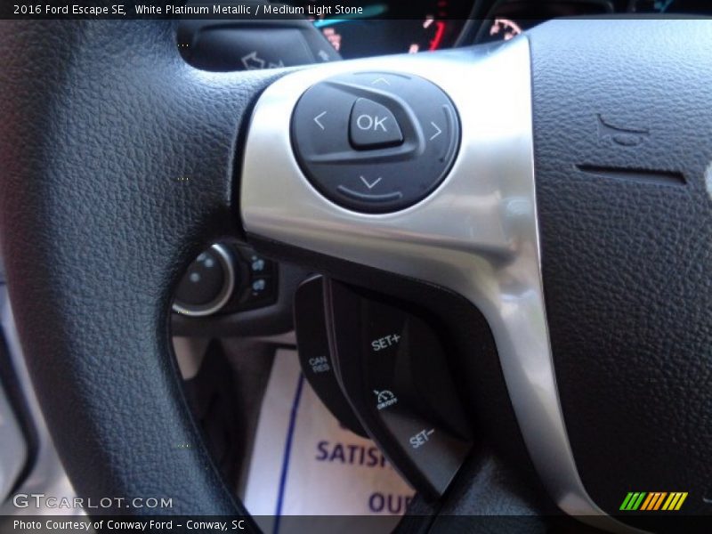 White Platinum Metallic / Medium Light Stone 2016 Ford Escape SE