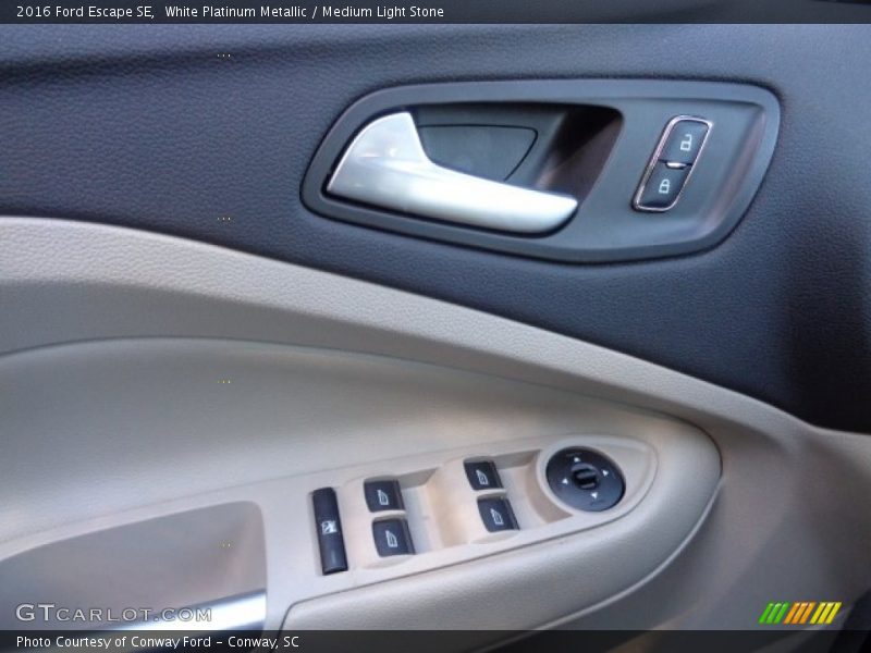 White Platinum Metallic / Medium Light Stone 2016 Ford Escape SE
