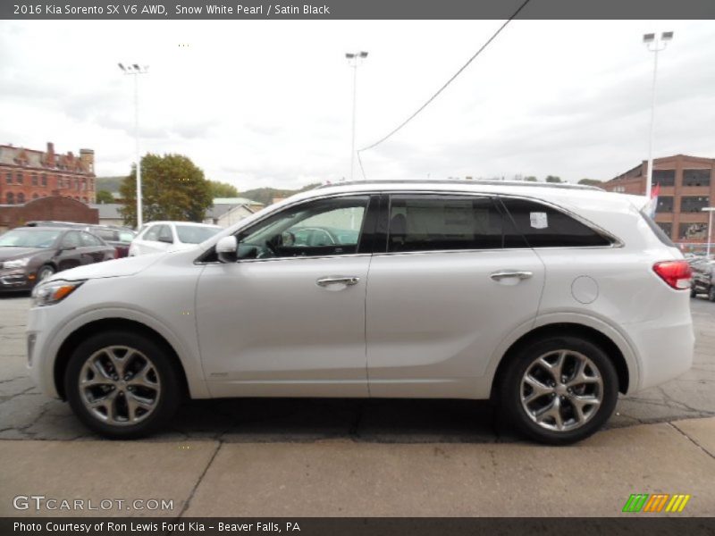 Snow White Pearl / Satin Black 2016 Kia Sorento SX V6 AWD