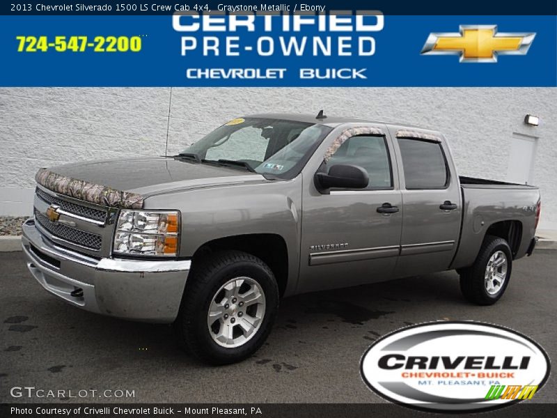 Graystone Metallic / Ebony 2013 Chevrolet Silverado 1500 LS Crew Cab 4x4