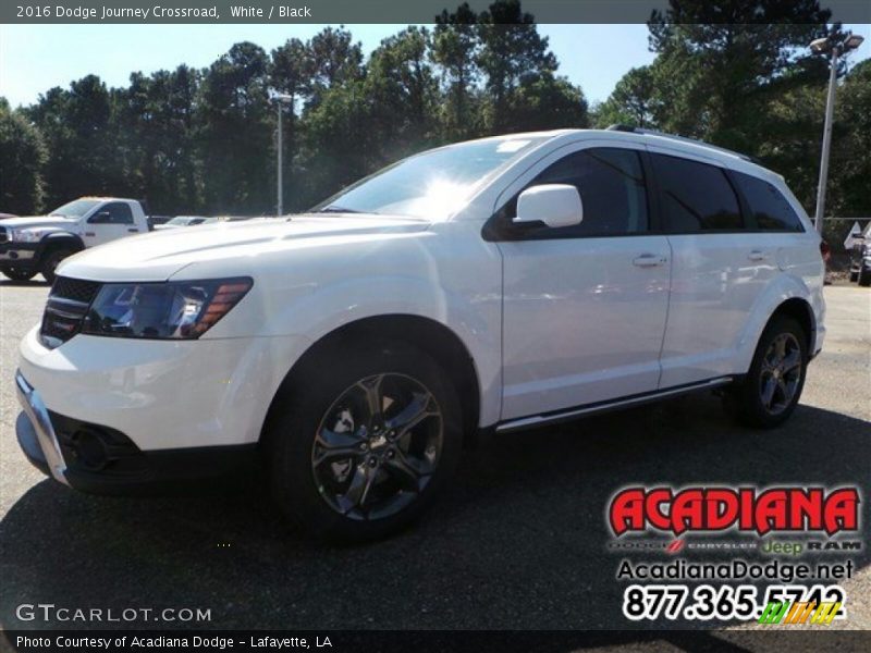White / Black 2016 Dodge Journey Crossroad