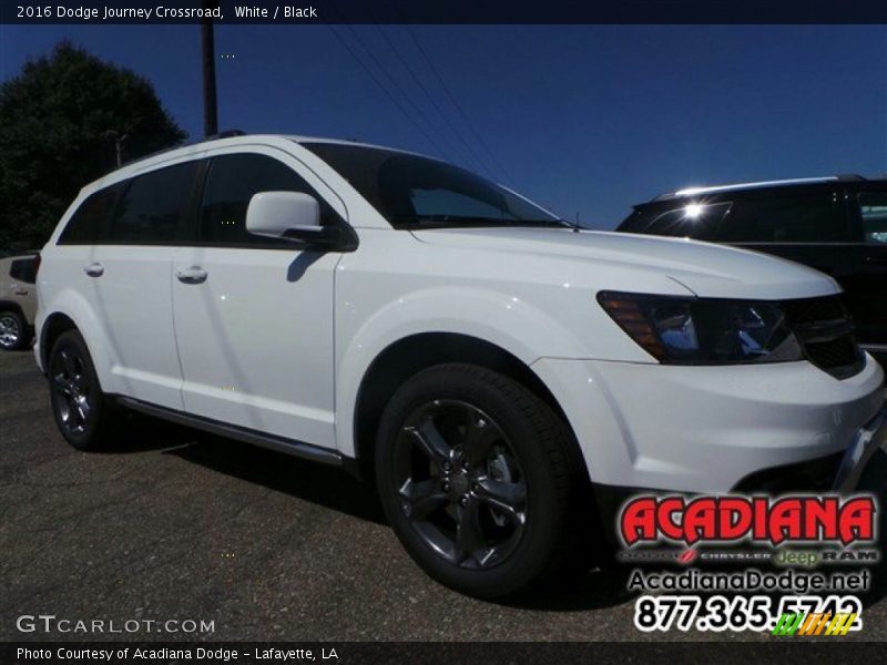 White / Black 2016 Dodge Journey Crossroad