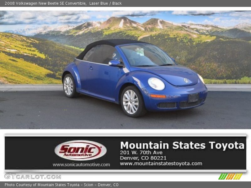 Laser Blue / Black 2008 Volkswagen New Beetle SE Convertible