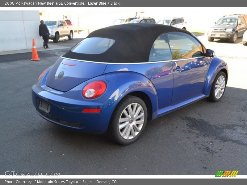 Laser Blue / Black 2008 Volkswagen New Beetle SE Convertible