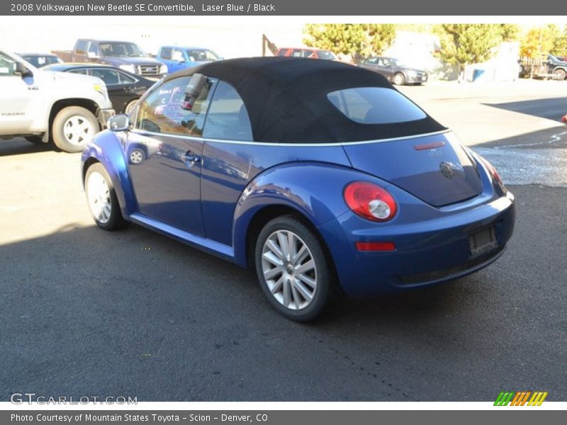 Laser Blue / Black 2008 Volkswagen New Beetle SE Convertible