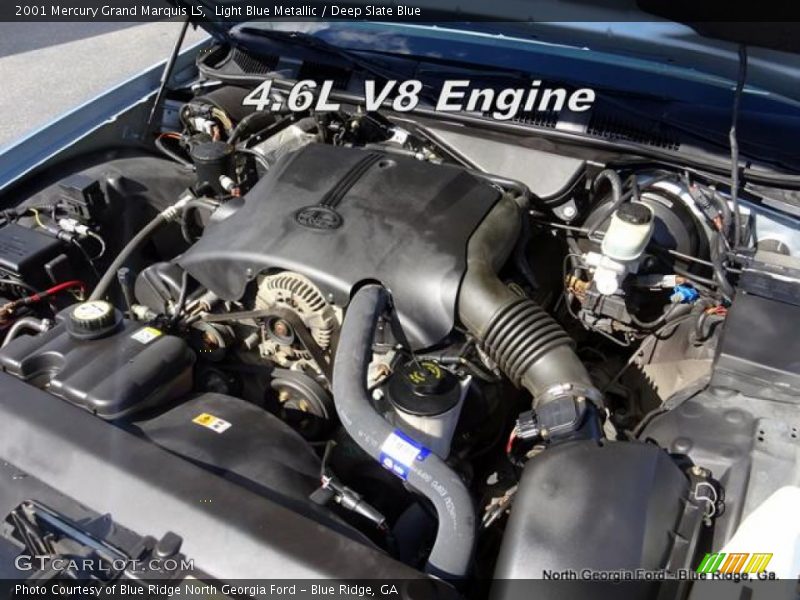 Light Blue Metallic / Deep Slate Blue 2001 Mercury Grand Marquis LS