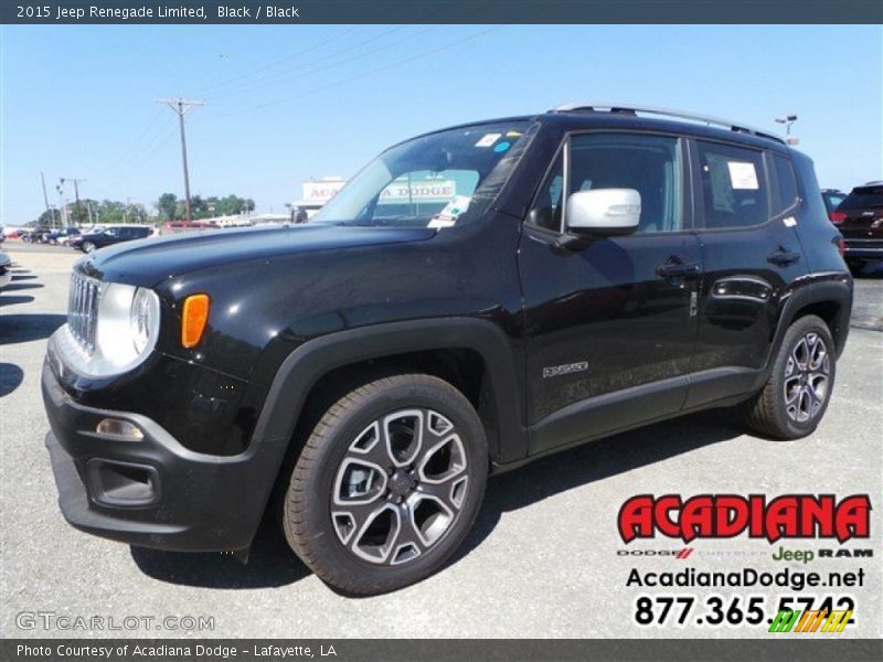 Black / Black 2015 Jeep Renegade Limited