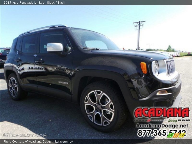 Black / Black 2015 Jeep Renegade Limited
