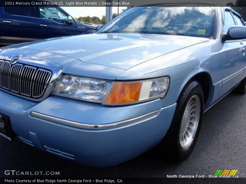 Light Blue Metallic / Deep Slate Blue 2001 Mercury Grand Marquis LS