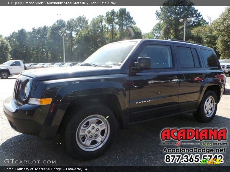 Maximum Steel Metallic / Dark Slate Gray 2016 Jeep Patriot Sport