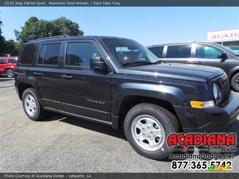 Maximum Steel Metallic / Dark Slate Gray 2016 Jeep Patriot Sport