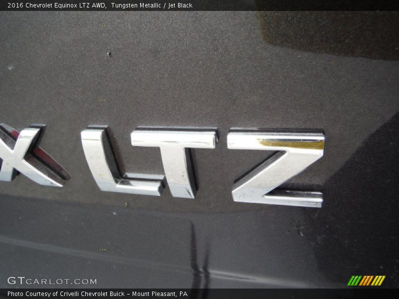 Tungsten Metallic / Jet Black 2016 Chevrolet Equinox LTZ AWD