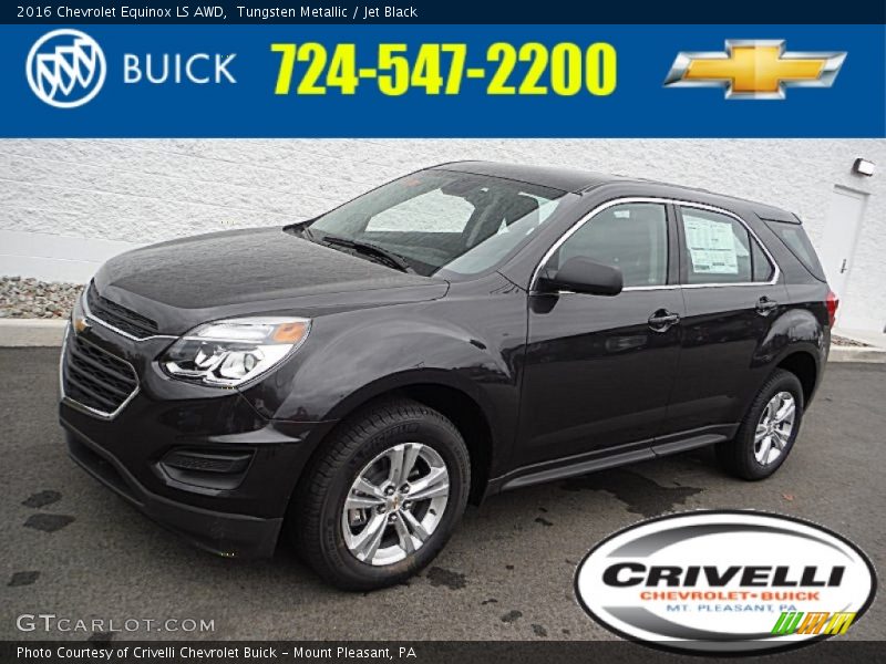 Tungsten Metallic / Jet Black 2016 Chevrolet Equinox LS AWD