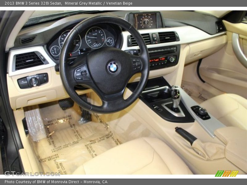 Mineral Grey Metallic / Venetian Beige 2013 BMW 3 Series 328i Sedan