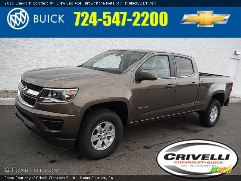 Brownstone Metallic / Jet Black/Dark Ash 2016 Chevrolet Colorado WT Crew Cab 4x4