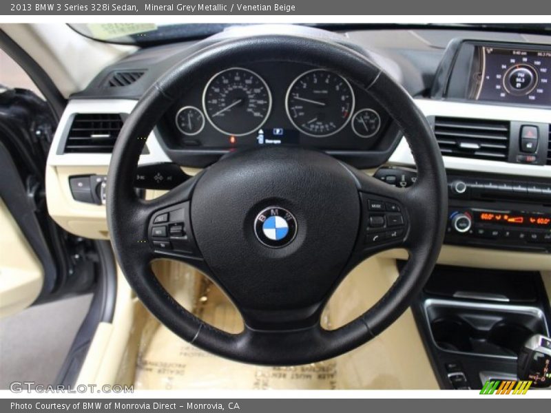 Mineral Grey Metallic / Venetian Beige 2013 BMW 3 Series 328i Sedan