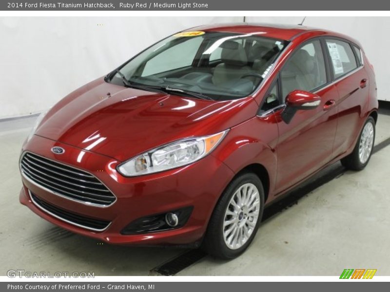 Ruby Red / Medium Light Stone 2014 Ford Fiesta Titanium Hatchback