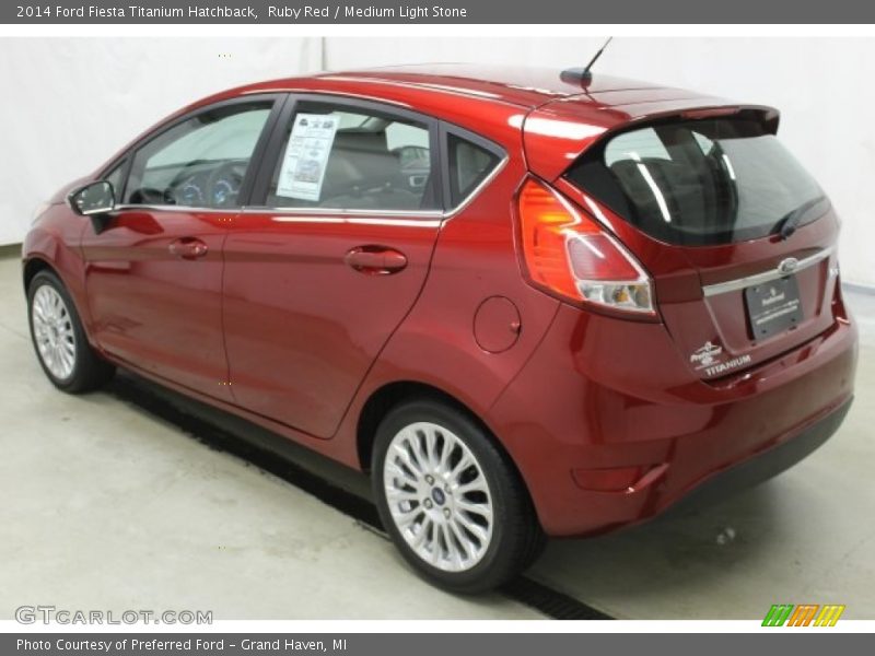 Ruby Red / Medium Light Stone 2014 Ford Fiesta Titanium Hatchback