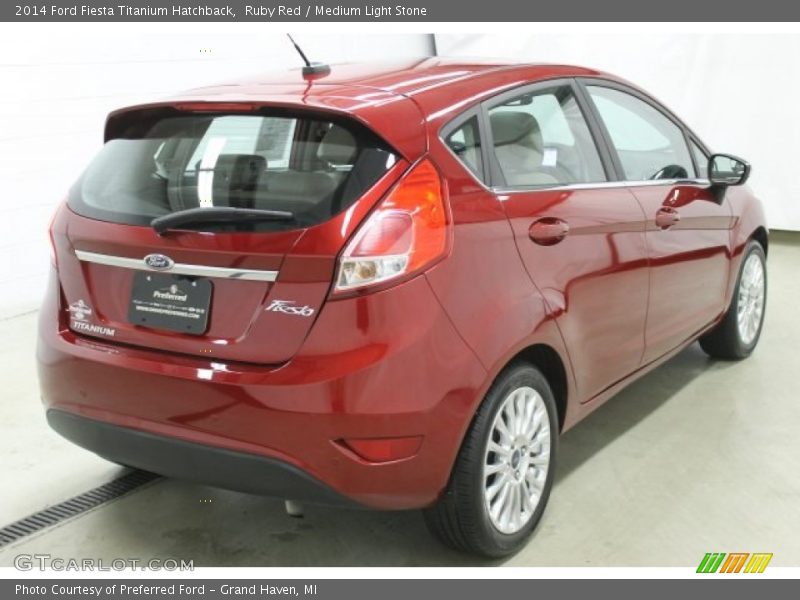 Ruby Red / Medium Light Stone 2014 Ford Fiesta Titanium Hatchback