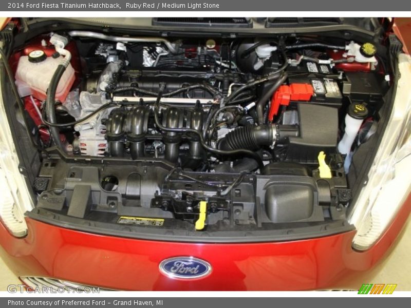 Ruby Red / Medium Light Stone 2014 Ford Fiesta Titanium Hatchback