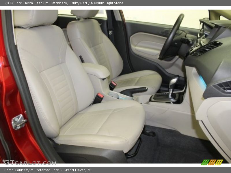 Ruby Red / Medium Light Stone 2014 Ford Fiesta Titanium Hatchback