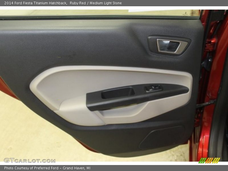 Ruby Red / Medium Light Stone 2014 Ford Fiesta Titanium Hatchback