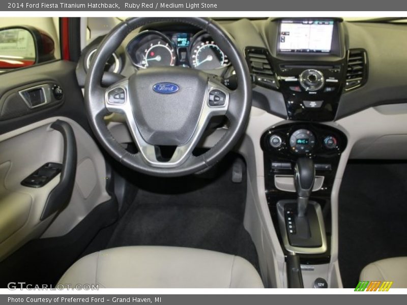 Ruby Red / Medium Light Stone 2014 Ford Fiesta Titanium Hatchback