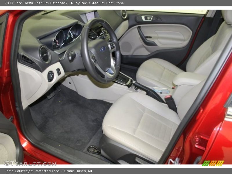 Ruby Red / Medium Light Stone 2014 Ford Fiesta Titanium Hatchback